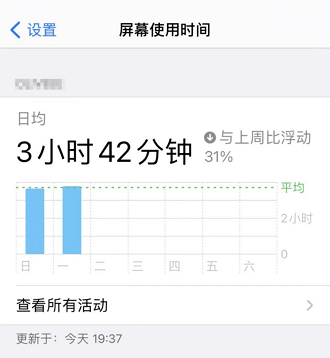 屏幕使用时间