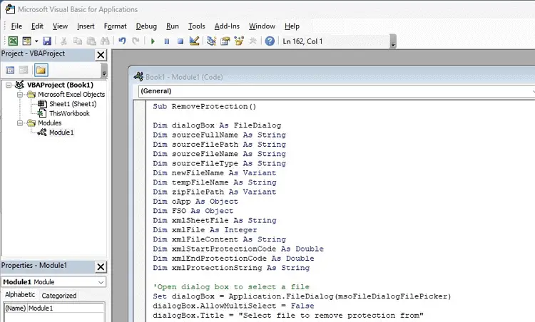 visual basic editor界面